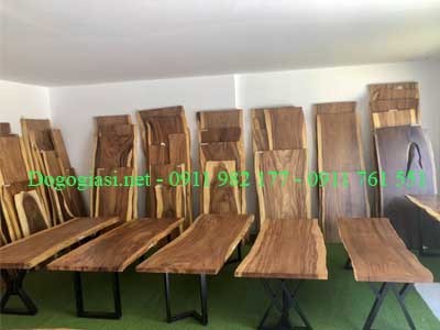 Xưởng bàn gỗ nguyên tấm nhiều mẫu chọn hàng đầu