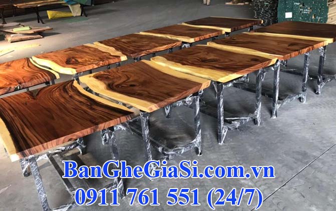 Bàn gỗ nguyên tấm Me Tây giá tốt